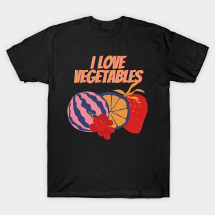 Slightly Wrong I Love Vegetables T-Shirt